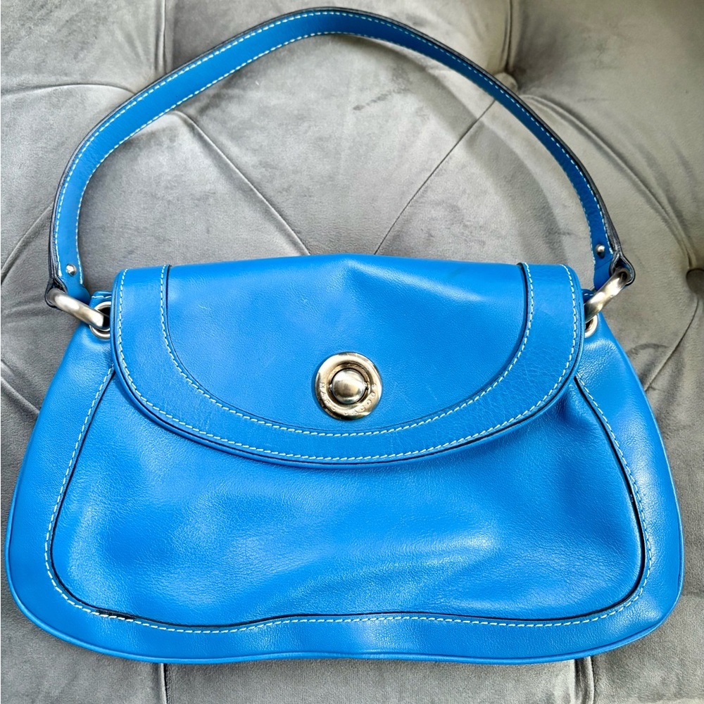 Marc Jacobs Blue Leather Shoulder Bag